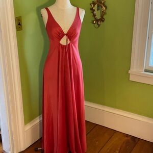 Vintage Olga keyhole slip dress, hand dyed